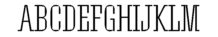 Roster Compressed Extra Light Font UPPERCASE