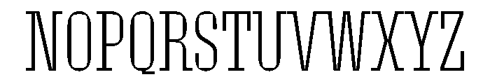 Roster Compressed Extra Light Font UPPERCASE
