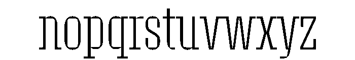 Roster Compressed Extra Light Font LOWERCASE