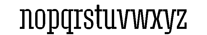 Roster Compressed Light Font LOWERCASE