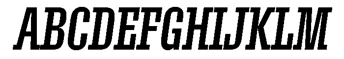 Roster Compressed Regular Italic Font UPPERCASE