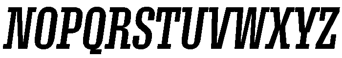 Roster Compressed Regular Italic Font UPPERCASE