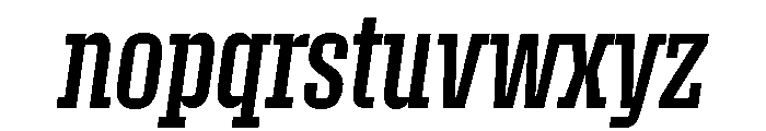 Roster Compressed Regular Italic Font LOWERCASE