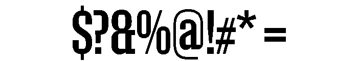Roster Compressed Regular Font OTHER CHARS