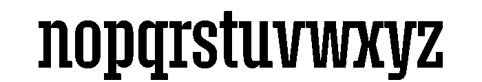 Roster Compressed Regular Font LOWERCASE