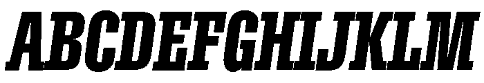 Roster Compressed Semi Bold Italic Font UPPERCASE