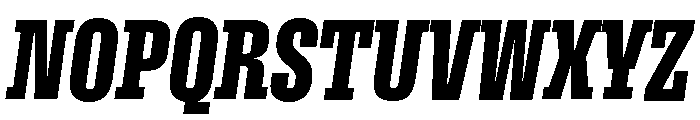 Roster Compressed Semi Bold Italic Font UPPERCASE