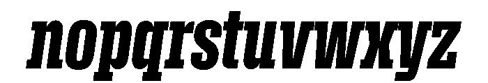 Roster Compressed Semi Bold Italic Font LOWERCASE