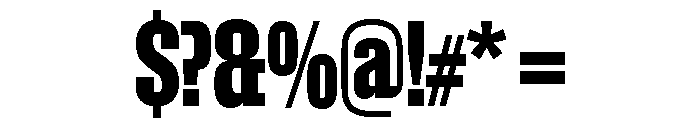 Roster Compressed Semi Bold Font OTHER CHARS