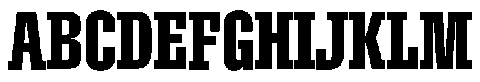 Roster Compressed Semi Bold Font UPPERCASE