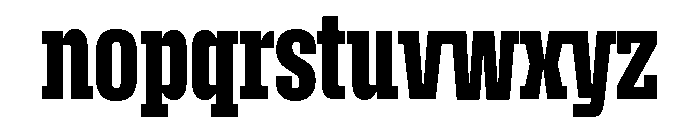 Roster Compressed Semi Bold Font LOWERCASE