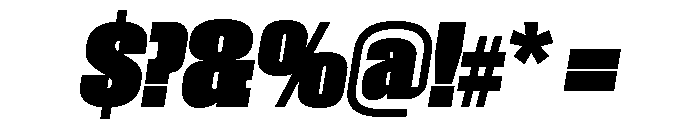 Roster Condensed Black Italic Font OTHER CHARS