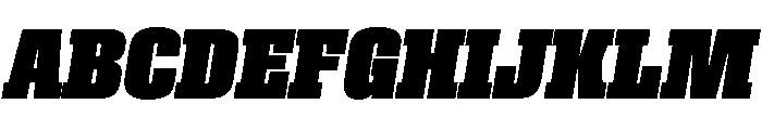 Roster Condensed Black Italic Font UPPERCASE