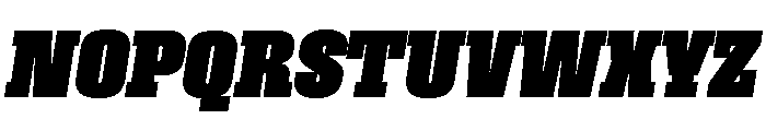 Roster Condensed Black Italic Font UPPERCASE