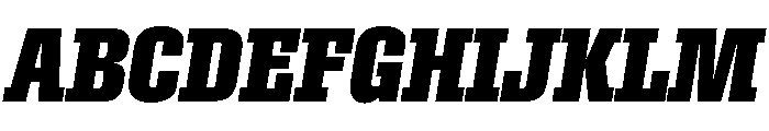 Roster Condensed Bold Italic Font UPPERCASE