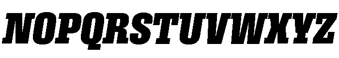 Roster Condensed Bold Italic Font UPPERCASE