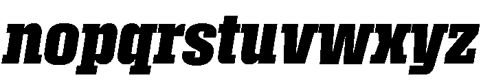 Roster Condensed Bold Italic Font LOWERCASE