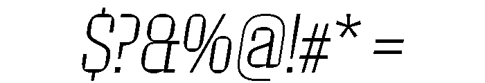 Roster Condensed Extra Light Italic Font OTHER CHARS