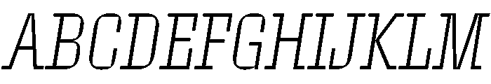 Roster Condensed Extra Light Italic Font UPPERCASE