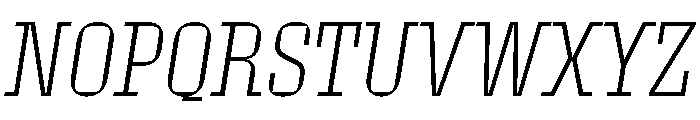 Roster Condensed Extra Light Italic Font UPPERCASE