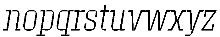 Roster Condensed Extra Light Italic Font LOWERCASE