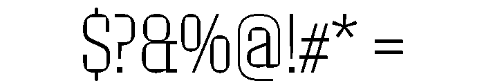 Roster Condensed Extra Light Font OTHER CHARS