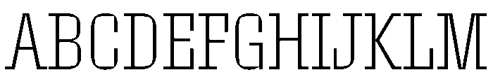 Roster Condensed Extra Light Font UPPERCASE