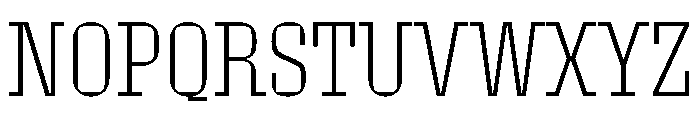 Roster Condensed Extra Light Font UPPERCASE