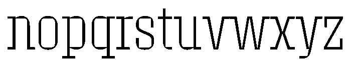 Roster Condensed Extra Light Font LOWERCASE