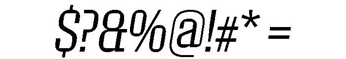 Roster Condensed Light Italic Font OTHER CHARS