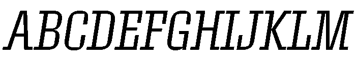 Roster Condensed Light Italic Font UPPERCASE