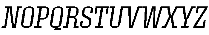 Roster Condensed Light Italic Font UPPERCASE