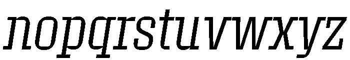 Roster Condensed Light Italic Font LOWERCASE