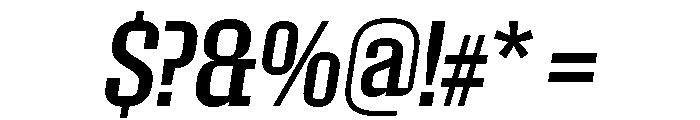 Roster Condensed Regular Italic Font OTHER CHARS