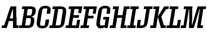 Roster Condensed Regular Italic Font UPPERCASE