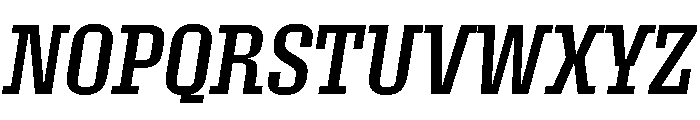 Roster Condensed Regular Italic Font UPPERCASE