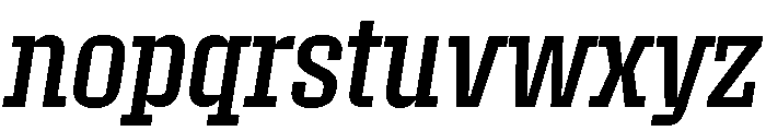 Roster Condensed Regular Italic Font LOWERCASE