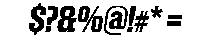 Roster Condensed Semi Bold Italic Font OTHER CHARS