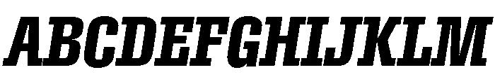 Roster Condensed Semi Bold Italic Font UPPERCASE
