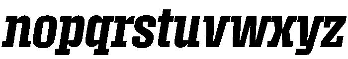 Roster Condensed Semi Bold Italic Font LOWERCASE
