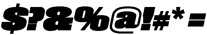 Roster Expanded Black Italic Font OTHER CHARS
