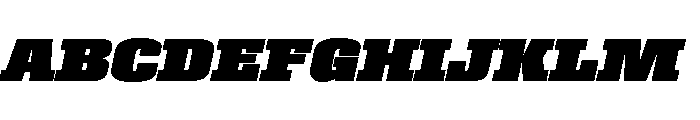 Roster Expanded Black Italic Font UPPERCASE