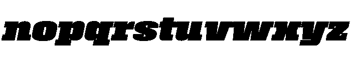 Roster Expanded Black Italic Font LOWERCASE
