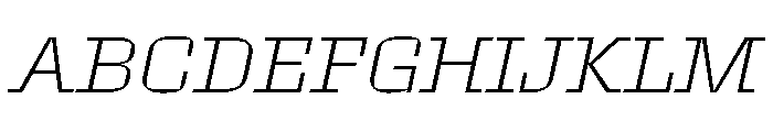 Roster Expanded Extra Light Italic Font UPPERCASE