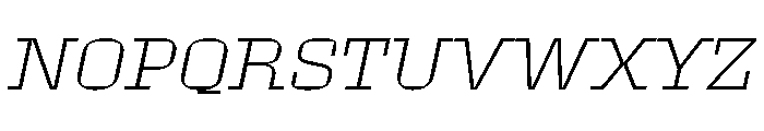Roster Expanded Extra Light Italic Font UPPERCASE