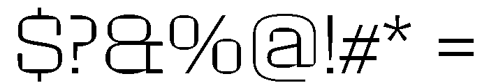 Roster Expanded Extra Light Font OTHER CHARS