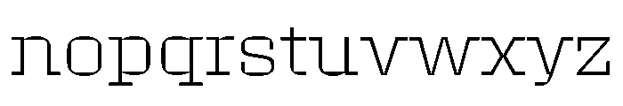 Roster Expanded Extra Light Font LOWERCASE