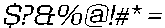 Roster Expanded Light Italic Font OTHER CHARS