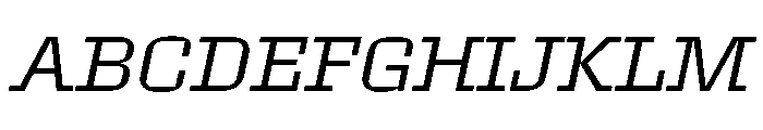 Roster Expanded Light Italic Font UPPERCASE