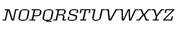 Roster Expanded Light Italic Font UPPERCASE
